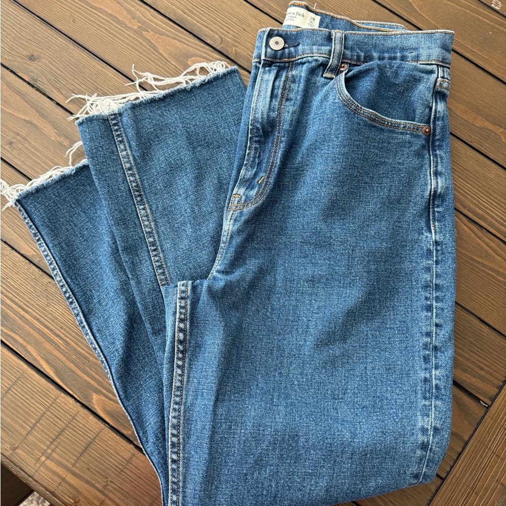 Abercrombie & Fitch Blue Straight Leg Jeans